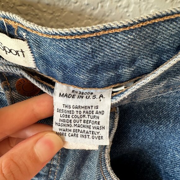 Vintage Calvin Klein Sport Mom Jean 90s Style Union Made Size 8 - 28" Waist - Picture 6 of 13